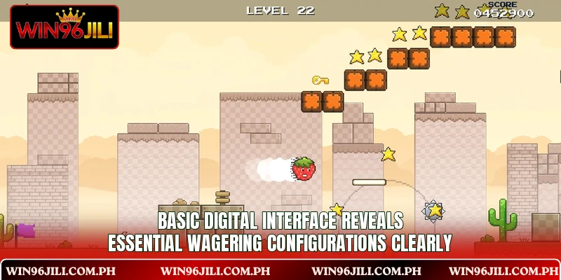 Basic digital interface reveals essential wagering configurations clearly Basic digital interface reveals essential wagering configurations clearly