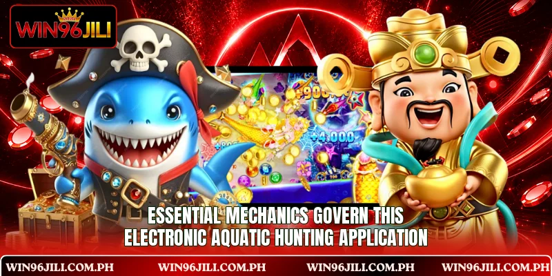 Essential mechanics govern this electronic aquatic hunting application Essential mechanics govern this electronic aquatic hunting application