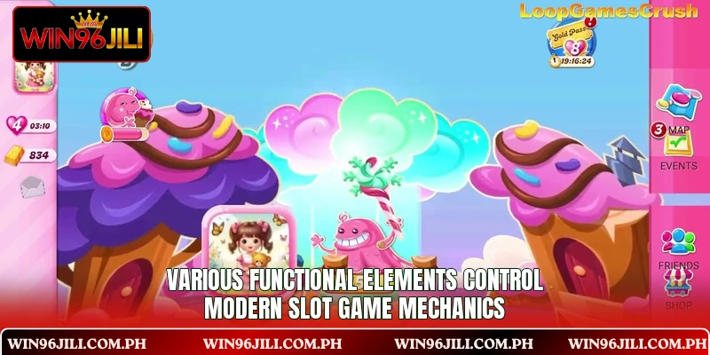 Various functional elements control modern slot game mechanics Various functional elements control modern slot game mechanics